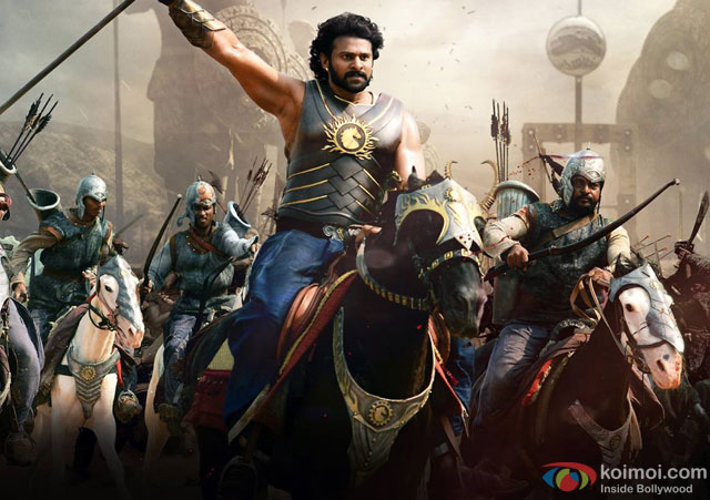 Prabhas in a still from movie'Baahubali'