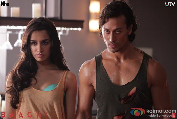 Shraddha Kapoor and Tiger Shroff in a still from movie Baaghi