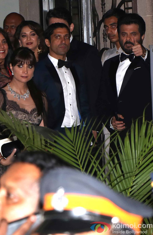 Farhan Akhtar and Anil Kapoor during a charity event to support NGO’s Childline