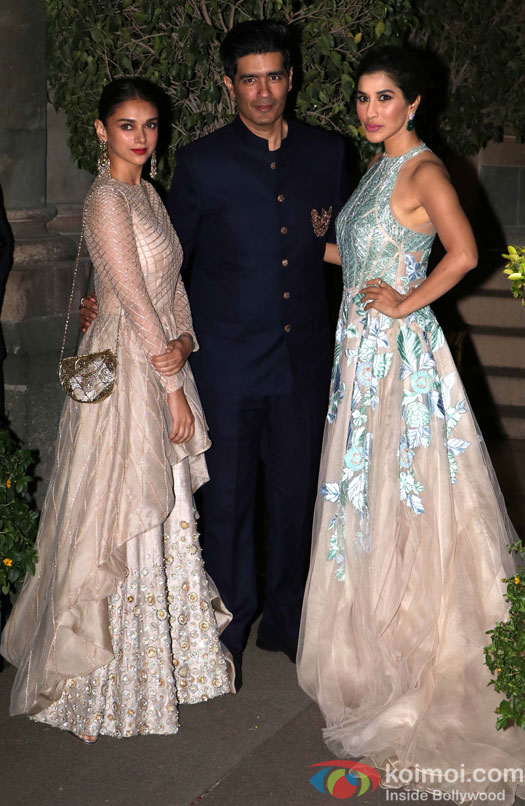 Aditi Rao Hydari, Manish Malhotra and Sophie Chaudhary during a charity event to support NGO’s Childline