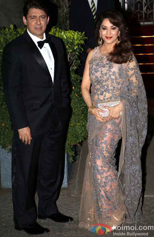 Sriram Madhav Nene and Madhuri Dixit during a charity event to support NGO’s Childline