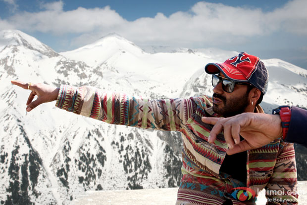 Ajay Devgn on the sets of Shivaay