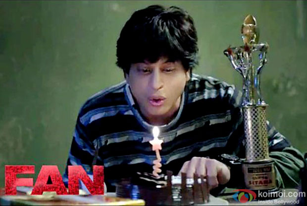 Shah Rukh Khan in a still from Fan