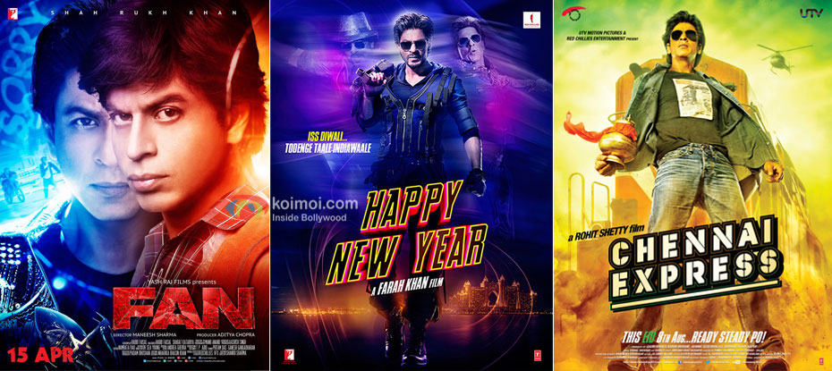 Fan Vs Happy New Year & Chennai Express 5 Days Collection