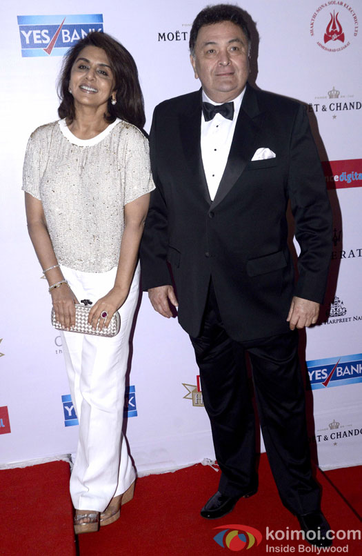 Rishi Kapoor along with his Wife Neetu Singh during the Hello! Hall of Fame Awards 2016