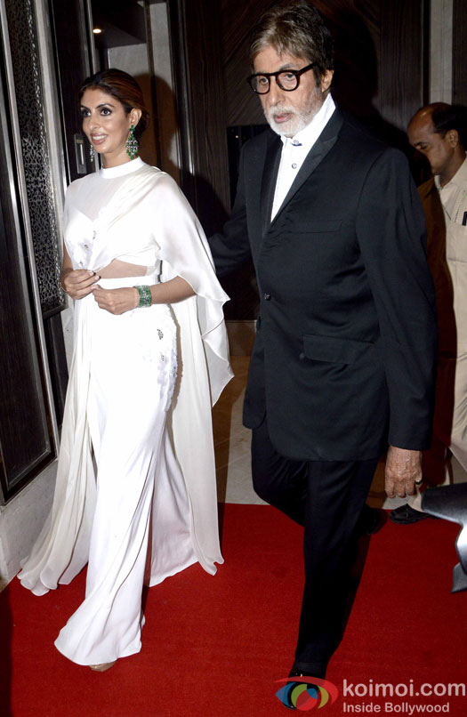  Amitabh Bachchan along with his daughter Shweta Bachchan Nanda during the Hello! Hall of Fame Awards 2016