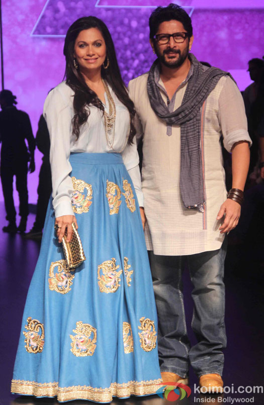 Arshad Warsi and Maria Goretti during the Lakme Fashion Week Summer/Resort 2016