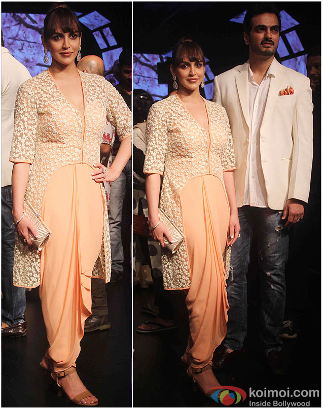 Esha Deol and Bharat Takhtani during the Lakme Fashion Week Summer/Resort 2016