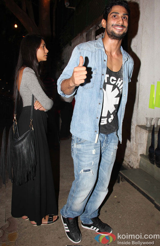 Prateik Babbar with a friend spotted outside a restaurant at Bandra