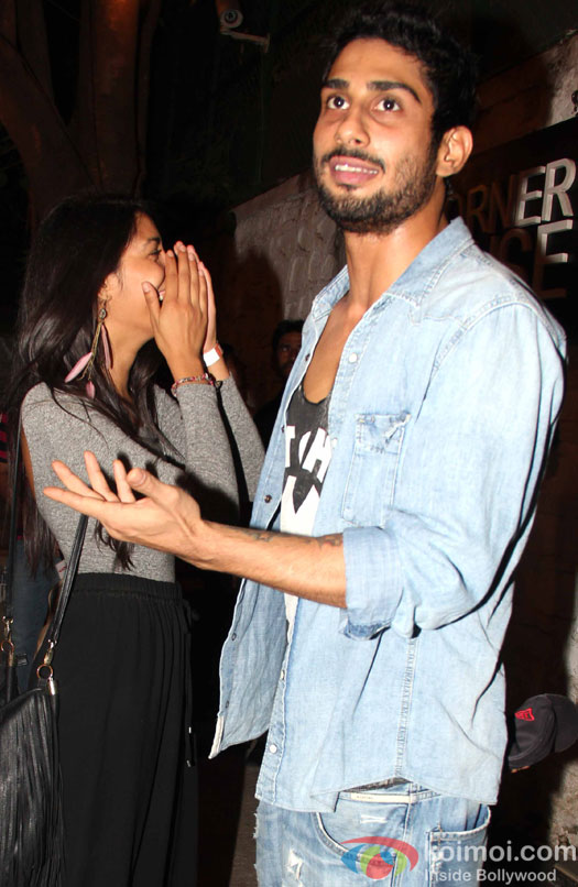 Prateik Babbar with a friend spotted outside a restaurant at Bandra