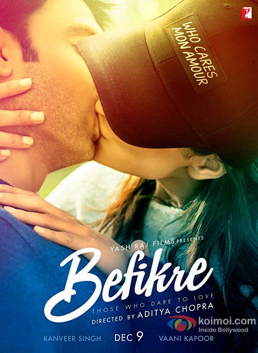 Ranveer Singh and Vaani Kapoor Starrer Befikre Poster