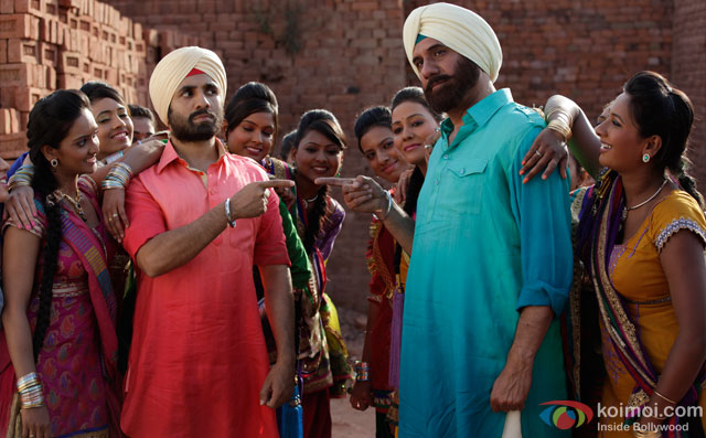 Vir Das and Boman Irani in a still from movie 'Santa Banta Pvt Ltd'