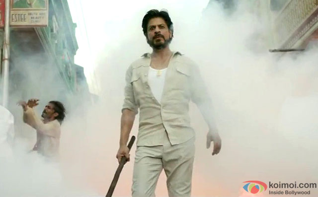 Shah Rukh Khan in a still from movie 'Raees'