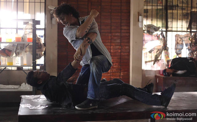 Tiger Shroff in a still from movie 'Baaghi'