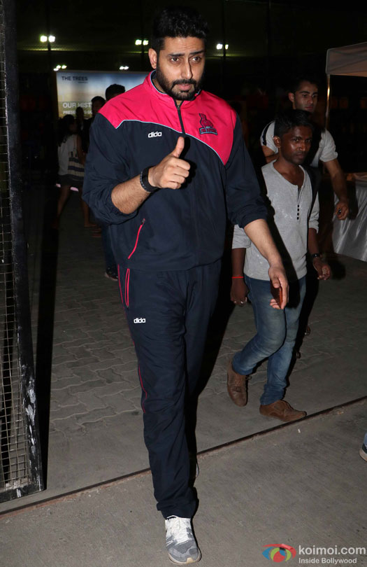 Abhishek Bachchn spotted during the Football Match at Bandra