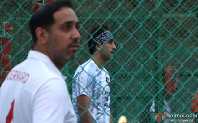 Ranbir Kapoor spotted during the Football Match at Bandra