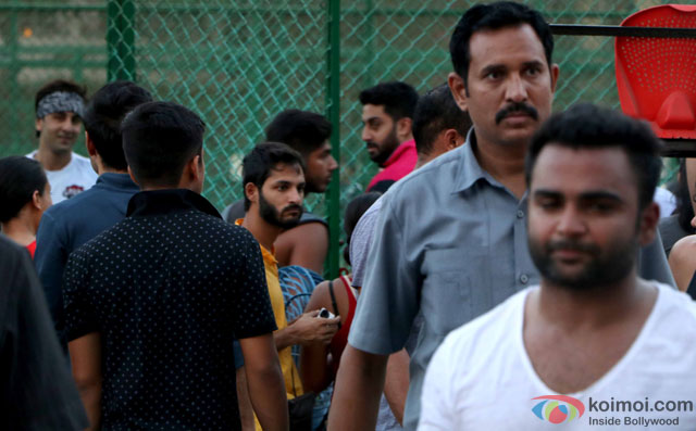 Ranbir Kapoor, Abhishek Bachchan and Sachiin J Joshi spotted during the Football Match at Bandra