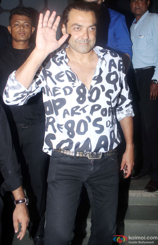 Bobby Deol during the success bash of film 'Baaghi'