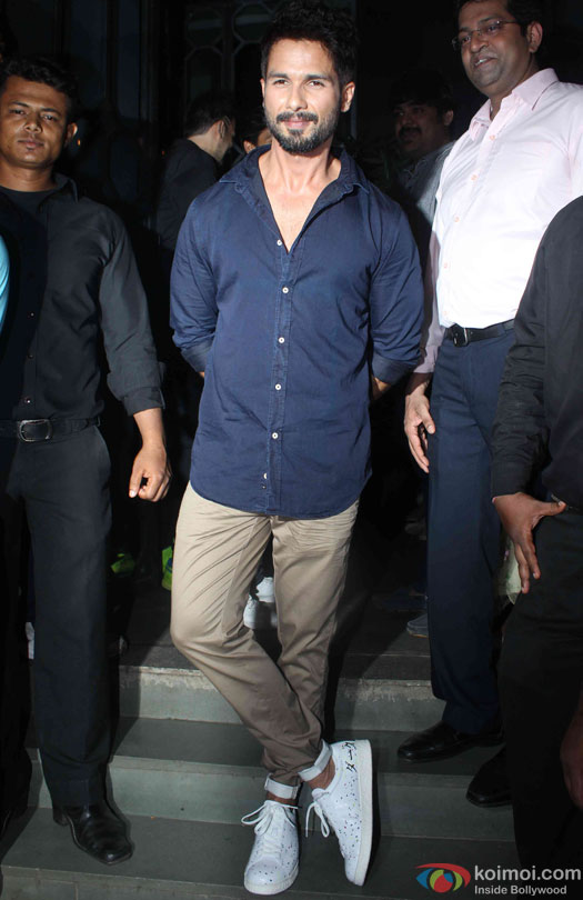 Shahid Kapoor during the success bash of film 'Baaghi'