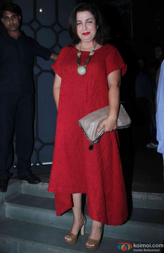 Farah Khan during the success bash of film 'Baaghi'