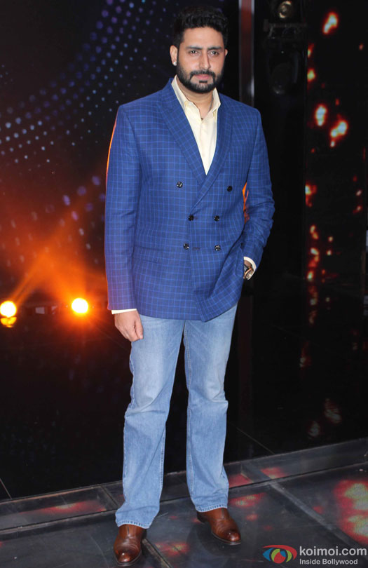 Abhishek Bachchan during the promotion of movie 'Housefull 3' on the sets of 'Sa Re Ga Ma Pa'