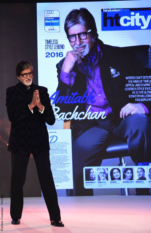 Amitabh Bachchan during the 'HT Most Stylish 2016' Awards