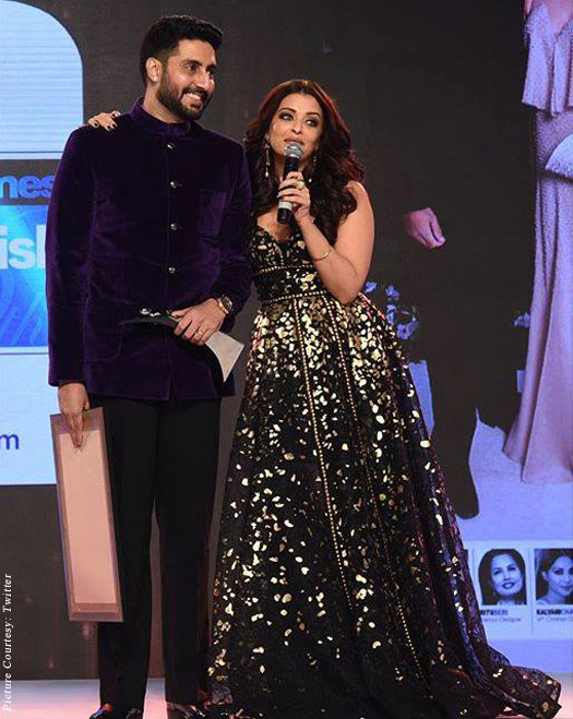 Abhishek Bachchan and Aishwarya Rai Bachchan during the 'HT Most Stylish 2016' Awards