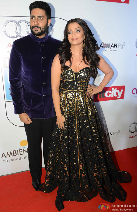 Abhishek Bachchan and Aishwarya Rai Bachchan during the 'HT Most Stylish 2016' Awards