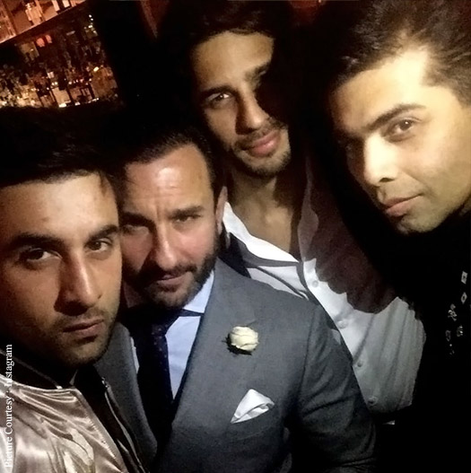 Karan Johar on his birthday with Ranbir Kapoor, Saif Ali Khan and Sidharth Malhotra