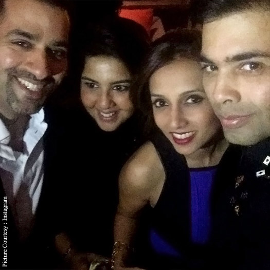 Karan Johar enjoying his birthday with his friends