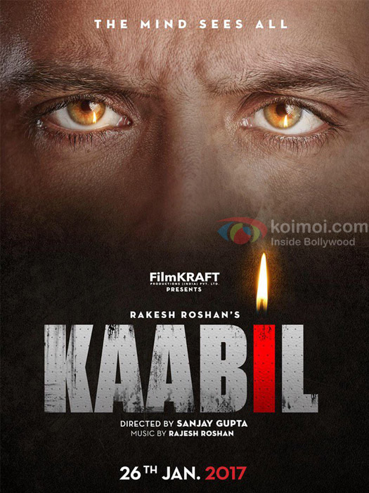 Kaabil Poster Out| Featuring Hrithik Roshan In Intense Look