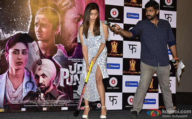 Alia Bhatt during the launch of 'Ikk Kudi' song from movie 'Udta Punjab'