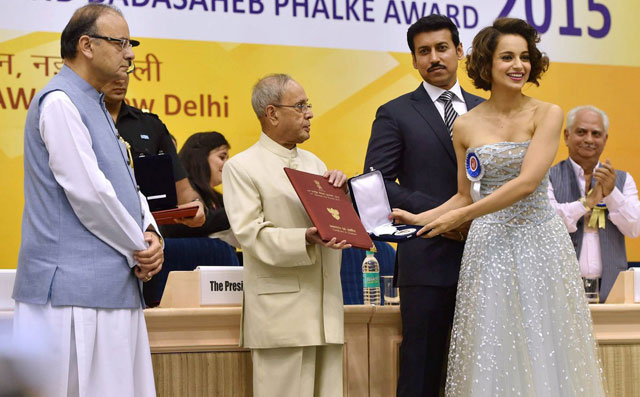 Kangana Ranaut during the National Film Awards Ceremony