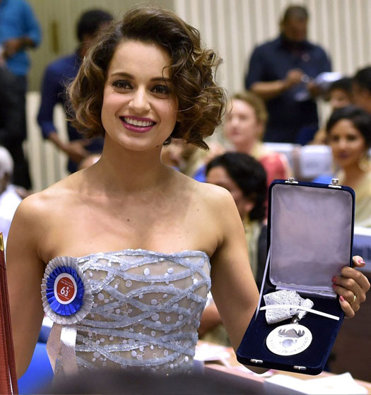 Kangana Ranaut during the National Film Awards Ceremony
