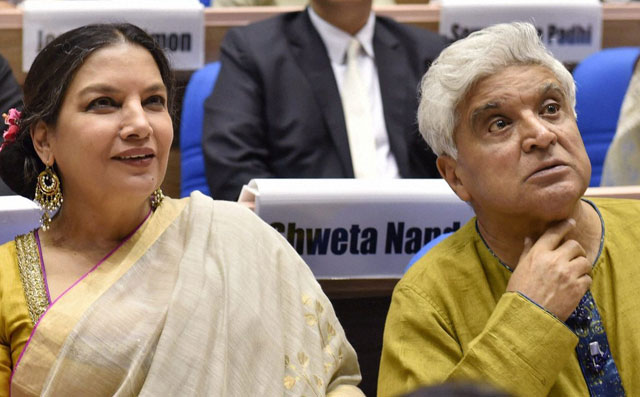 Shabani Azmi and Javed Akhtar during the National Film Awards Ceremony