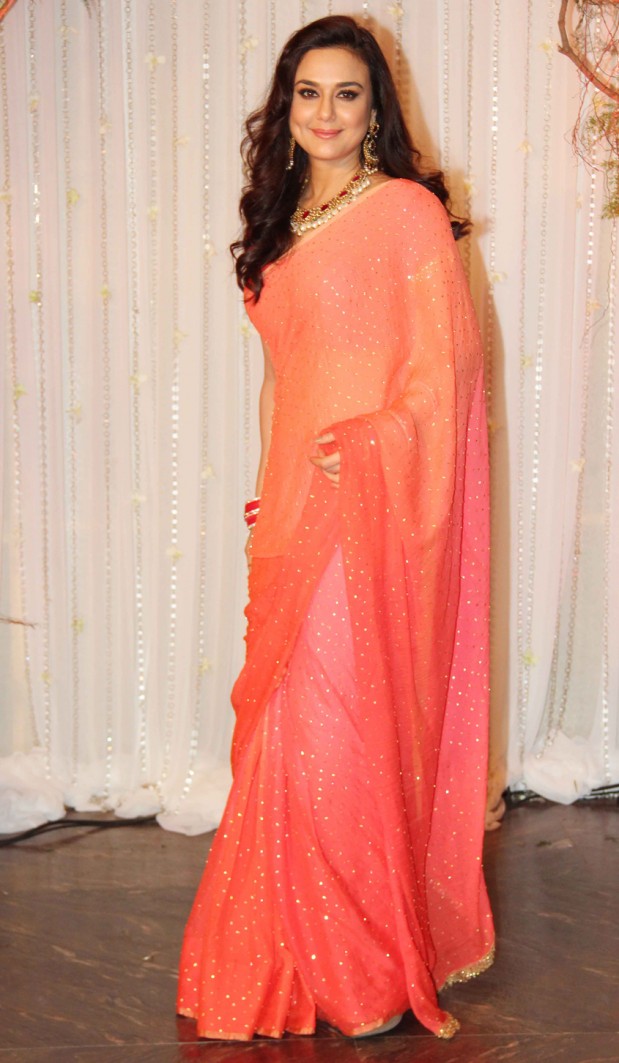 Preity Zinta during the Bipasha Basu - Karan Singh Grover's wedding