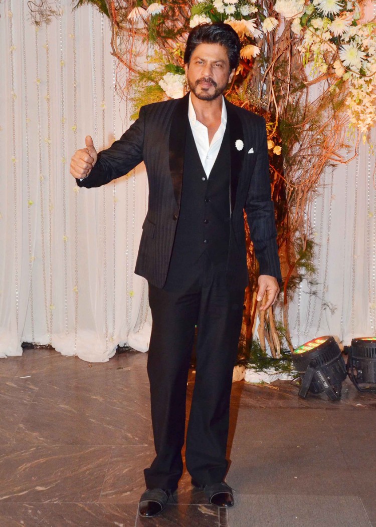 Shah Rukh Khan during the Bipasha Basu - Karan Singh Grover's wedding