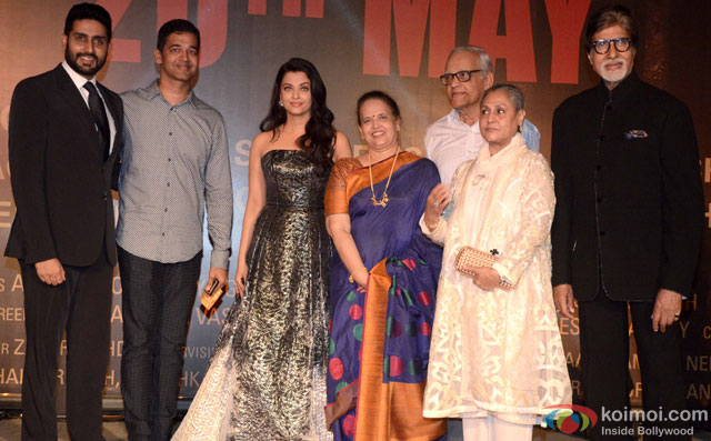Abhishek Bachchan, Aishwarya, Brinda Rai, Jaya Bachchan, Krishnaraj Rai and Amitabh Bachchan during the Premiere Of Film Sarbjit
