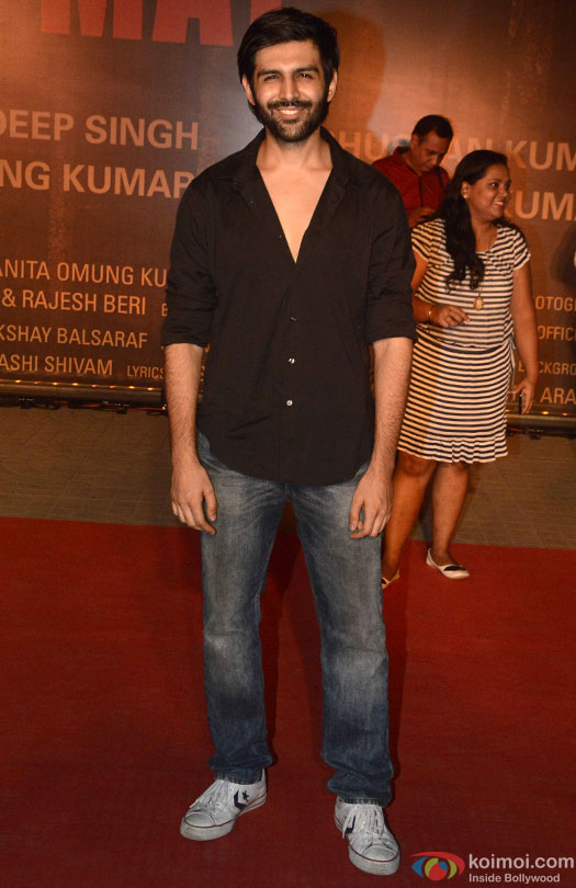 Kartik Aaryan during the Premiere Of Film 'Sarbjit'
