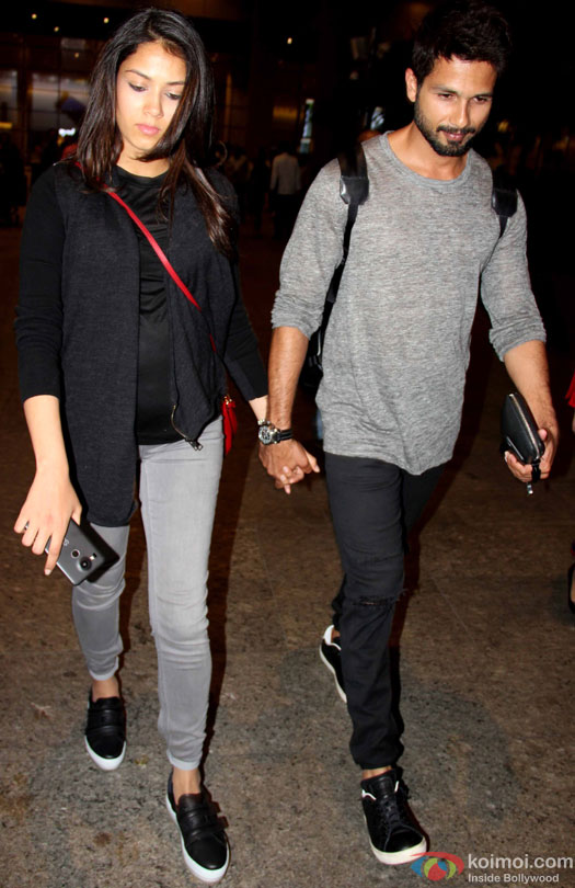 Shahid Kapoor And Mira Rajput Spotted At Mumbai Airport