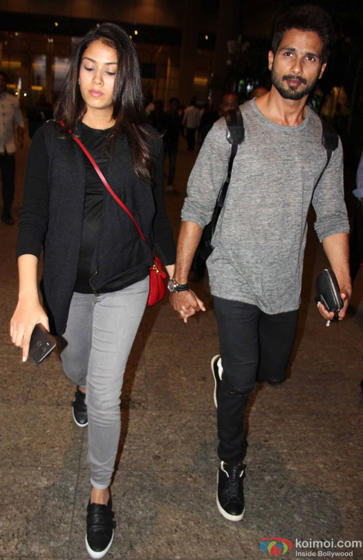 Shahid Kapoor And Mira Rajput Spotted At Mumbai Airport