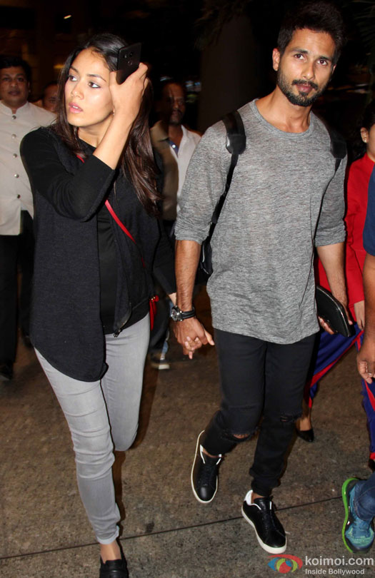 Shahid Kapoor And Mira Rajput Spotted At Mumbai Airport