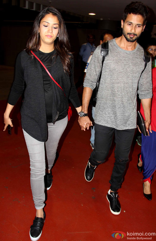 Shahid Kapoor And Mira Rajput Spotted At Mumbai Airport