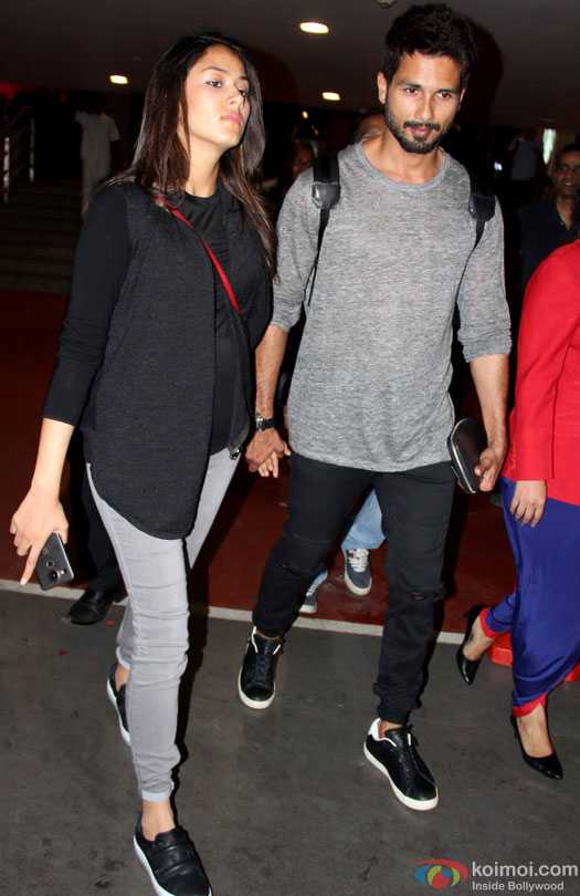 Shahid Kapoor And Mira Rajput Spotted At Mumbai Airport