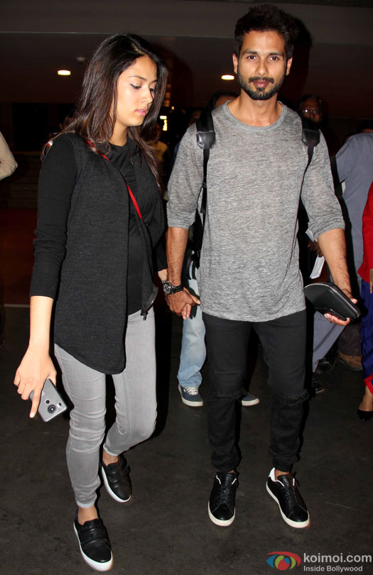 Shahid Kapoor And Mira Rajput Spotted At Mumbai Airport