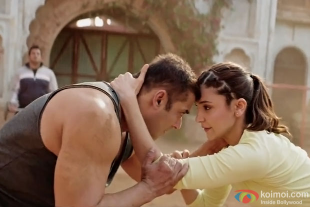 Salman Khan and Anushka Sharma in a still from Sultan