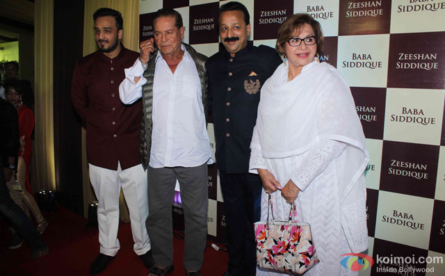 Salim Khan and Helen during the Baba Siddique's Iftar Party