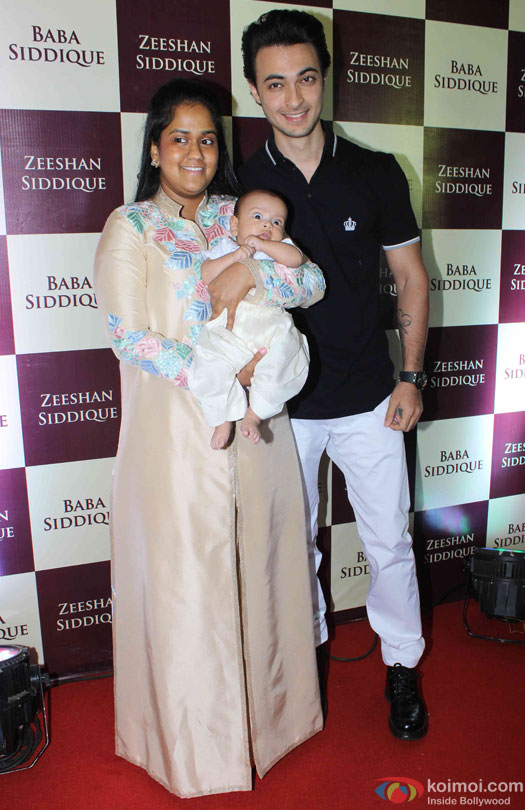 Arpita Khan and Aayush Sharma during the Baba Siddique's Iftar Party