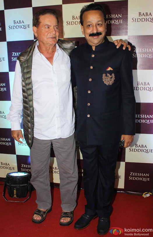 Salim Khan during the Baba Siddique's Iftar Party