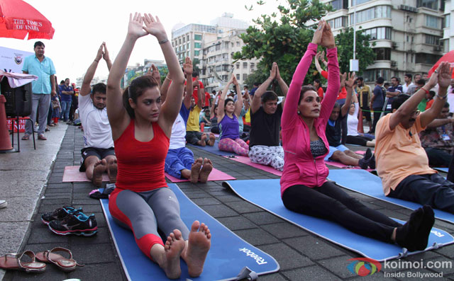 Rashmi Nigam during the International Yoga day